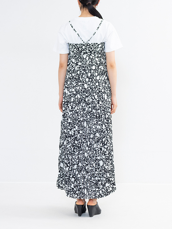 PEBBLE PRINTED MAXI DRESS-ペブルプリントマキシドレス-HYKE（ハイク