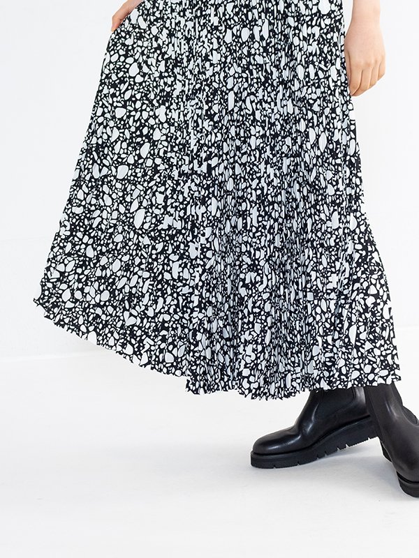 PEBBLE PRINTED SKIRT-ペブルプリントスカート-HYKE（ハイク）通販| st