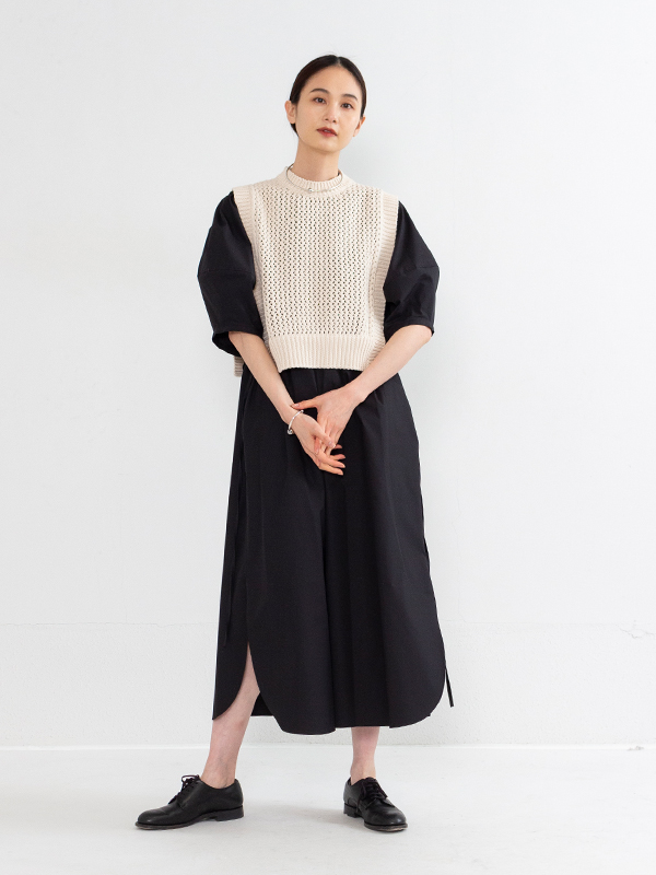 CROCHETED CROPPED SWEATER TOP-クロッシェクロップドセータートップ