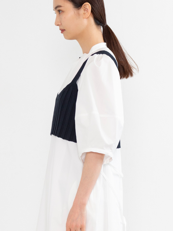 WIDE RIBBED SWEATER BUSTIER TOP-ワイドリブセータービスチェトップ 