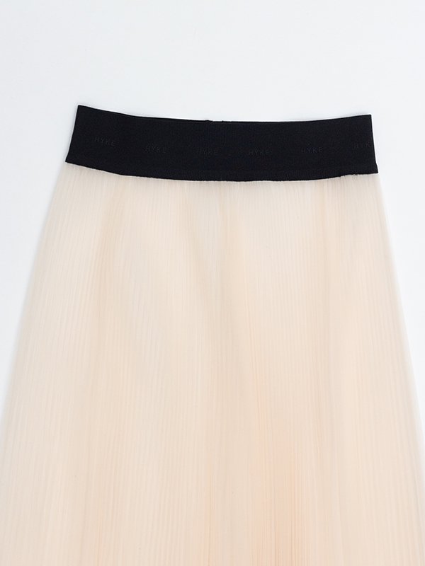 TULLE PLEATED SKIRT-チュールプリーツスカート-HYKE