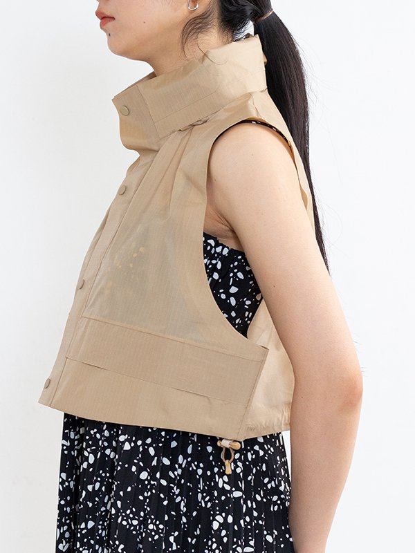 NYLON MOUNTAIN CROPPED VEST-ナイロンマウンテンクロップドベスト