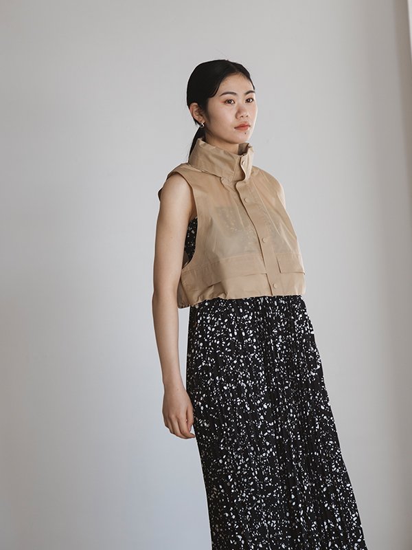 NYLON MOUNTAIN CROPPED VEST-ナイロンマウンテンクロップドベスト