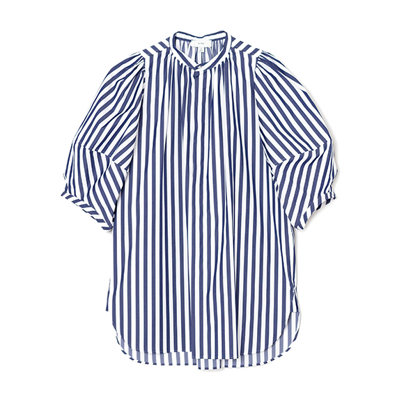 T/C STRIPED BALLOON SLEEVE BLOUSE-ティーシーストライプ