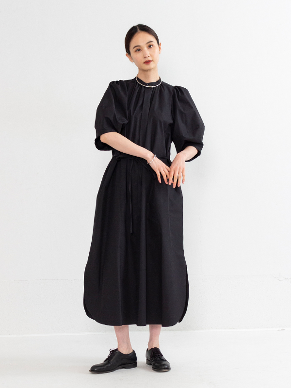 T/C BALLOON SLEEVE DRESS-ティーシーバルーンスリーブドレス-HYKE