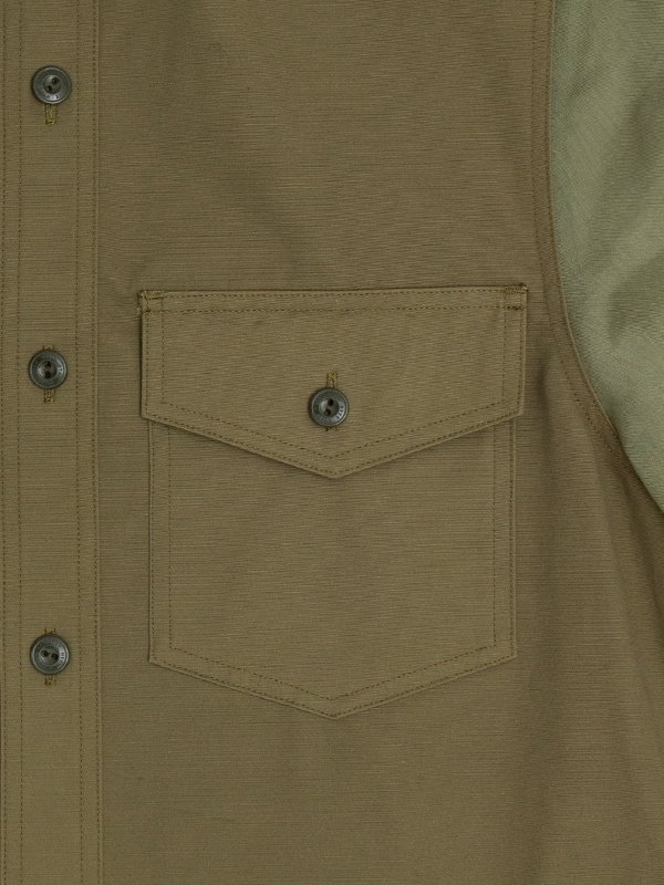 military pocket sheer shirt