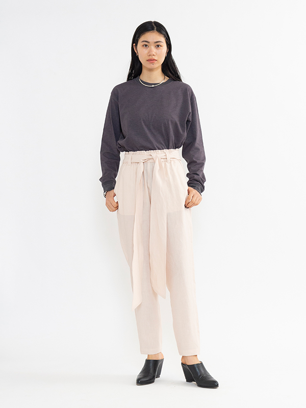 LINEN TAPERED PANTS-リネンテーパードパンツ-HYKE（ハイク）通販| st company