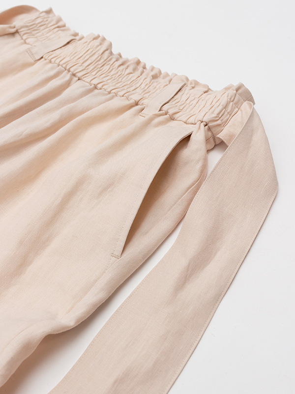 LINEN TAPERED PANTS-リネンテーパードパンツ-HYKE（ハイク）通販| st