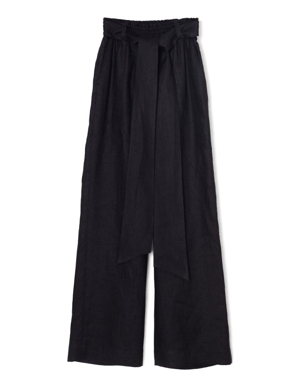 LINEN WIDE LEG PANTS-リネンワイドレグパンツ-HYKE（ハイク）通販| st