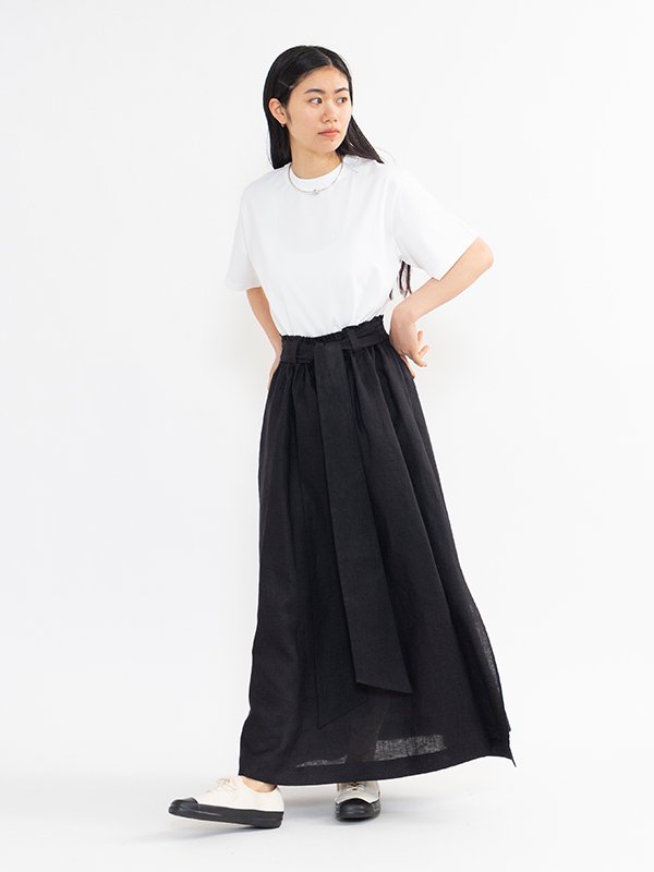 LINEN MAXI SKIRT-リネンマキシスカート-HYKE（ハイク）通販| st company