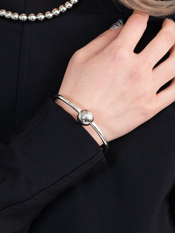 BALL BANGLE(SILVER)-ボールバングル-HYKE（ハイク）通販| st company