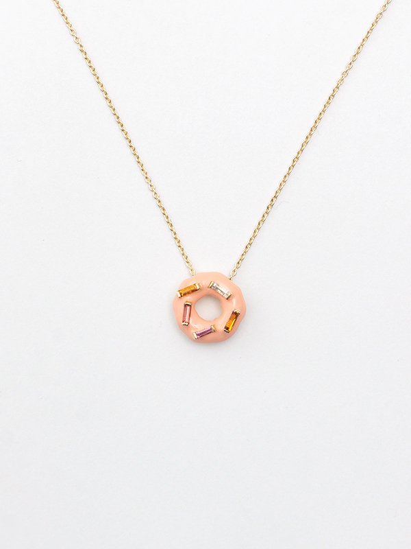 DONUT ICE GLAZE WITH SPRINKLES NECKLACE-ドーナツアイスネックレス