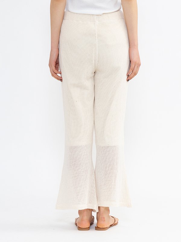 Basket mesh flared pants-バスケットメッシュフレアパンツ-PHEENY