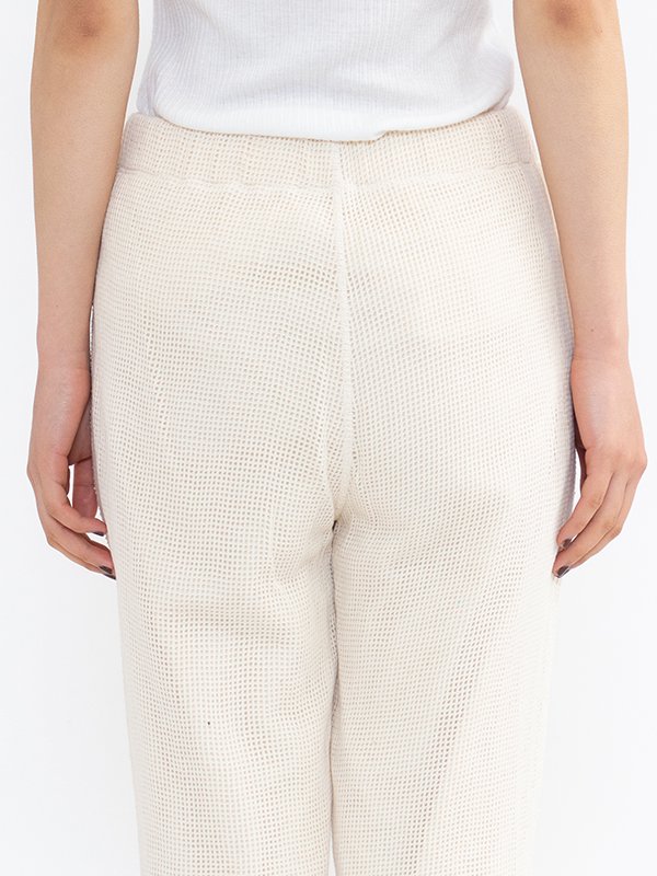 Basket mesh flared pants-バスケットメッシュフレアパンツ-PHEENY