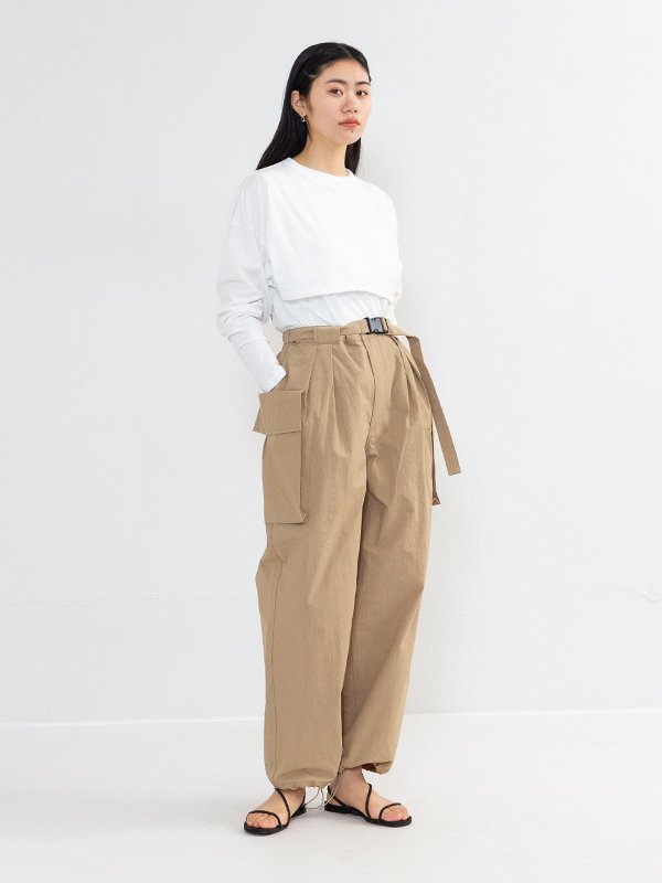 Cotton nylon dump military pants-コットンナイロンダンプミリタリー