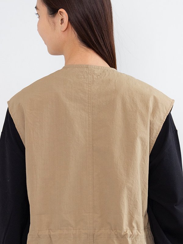 Cotton nylon dump field jacket vest-コットンナイロンダンプ 