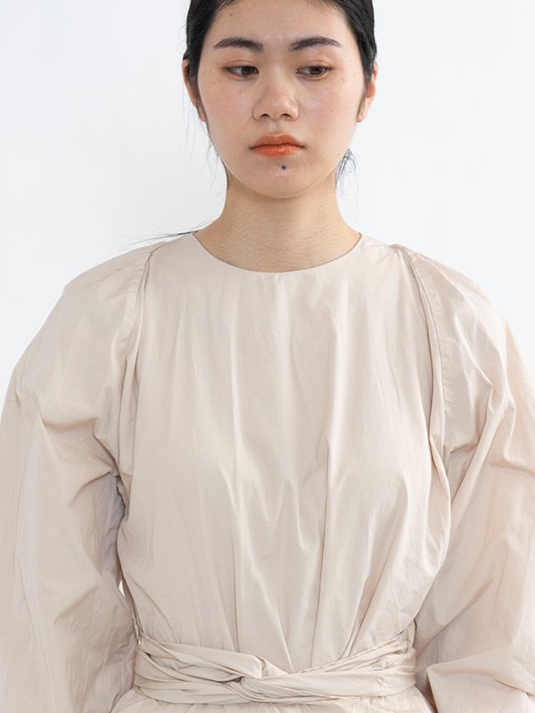 【COSMIC WONDER】 SUVIN Cotton broadcloth Geometry Sleeve Wrapped Dress