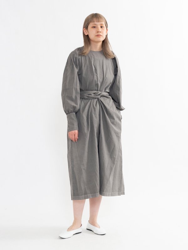 【COSMIC WONDER】 SUVIN Cotton broadcloth Geometry Sleeve Wrapped Dress