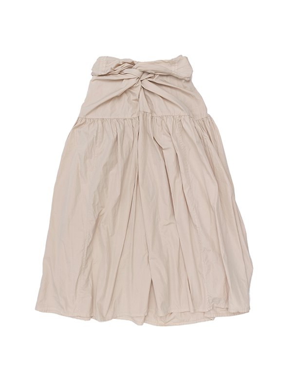 Survin cotton broadcloth wrapped gather skirt-コットンラップ