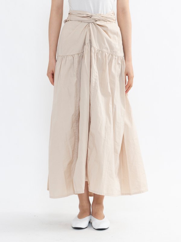 Survin cotton broadcloth wrapped gather skirt-コットンラップギャザースカート-COSMIC  WONDER（コズミックワンダー）通販| st company