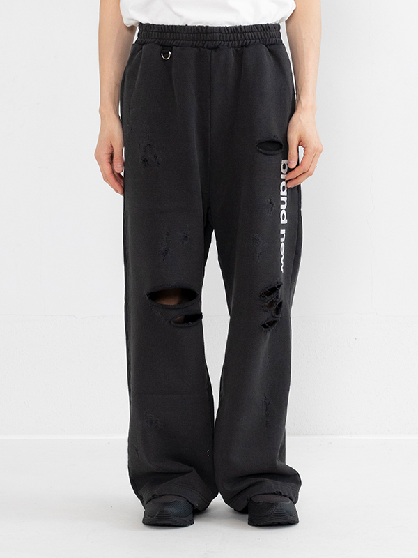 DESTROYED SWEAT PANTS-デストロイスウェットパンツ-doublet