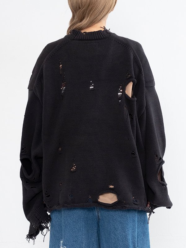 doublet DESTROYED KNIT PULLOVER M