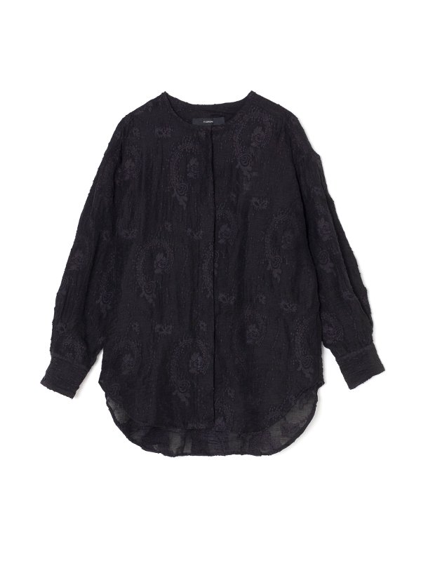 Monopori cut jaguard blouse-モノポリカットジャガードブラウス