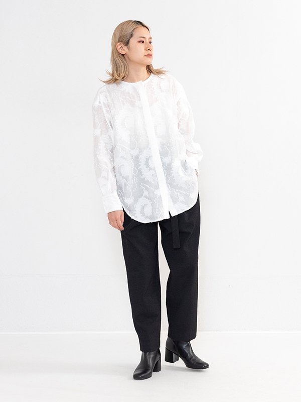 Monopori cut jaguard blouse-モノポリカットジャガードブラウス