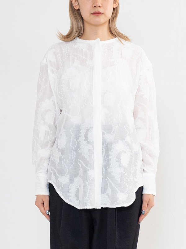 Monopori cut jaguard blouse-モノポリカットジャガードブラウス