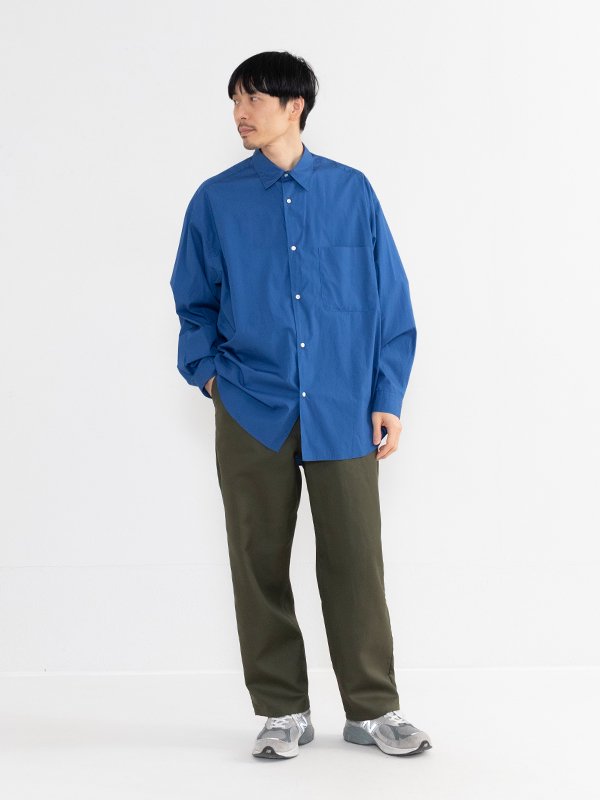 Broad l/s oversized regular collar shirt-ブロードロングスリーブ