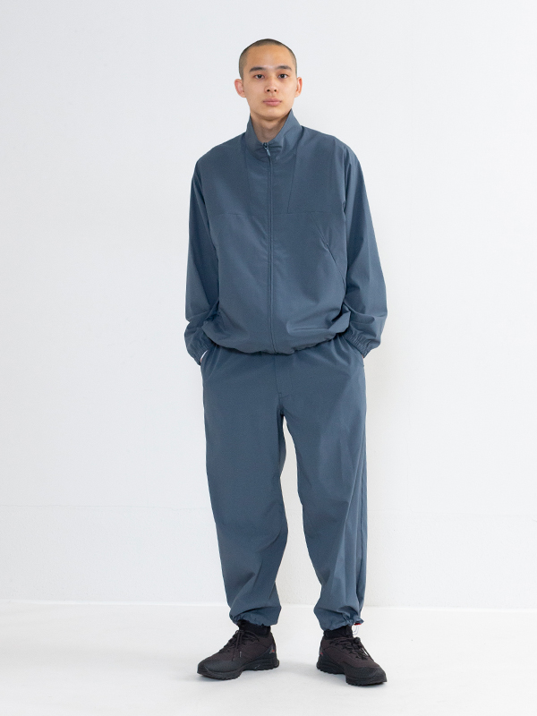 Semi-dull poplin stand collar blouson-ポプリンスタンドカラー