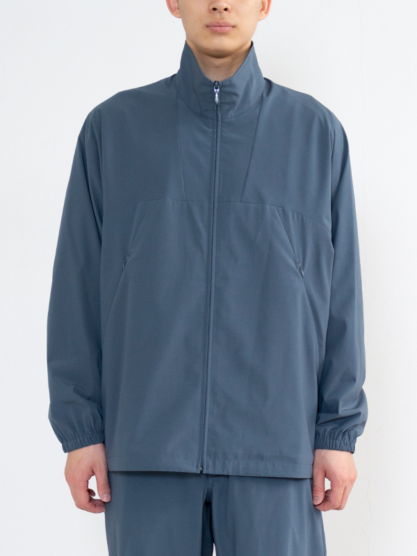 Semi-dull poplin stand collar blouson-ポプリンスタンドカラー