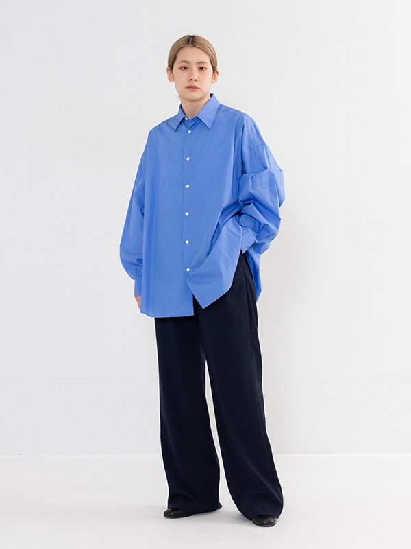 Broad l/s oversized regular collar shirt-ブロードロングスリーブ