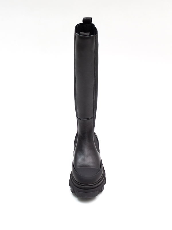 High chelsea boot black stitch-ハイチェルシーブーツブラック