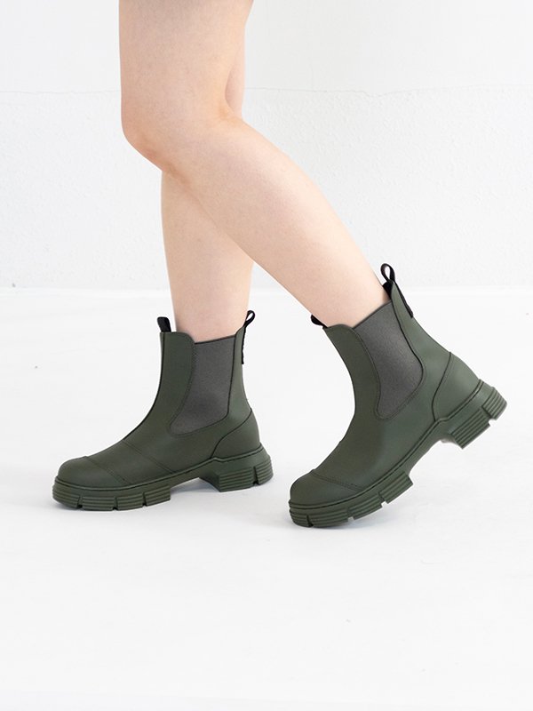 Recycled rubber city boot-リサイクルラバーシティーブーツ-GANNI