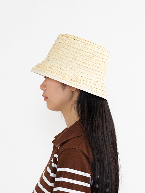 【着後レビューで 送料無料】 Raffia bucket hat-ラフィアバケットハット-KIJIMA TAKAYUKI 帽子