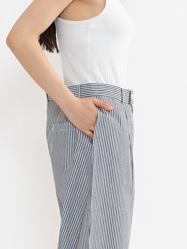 SEEALL BELTED CROPPED PANTS 未使用タグ付き 44