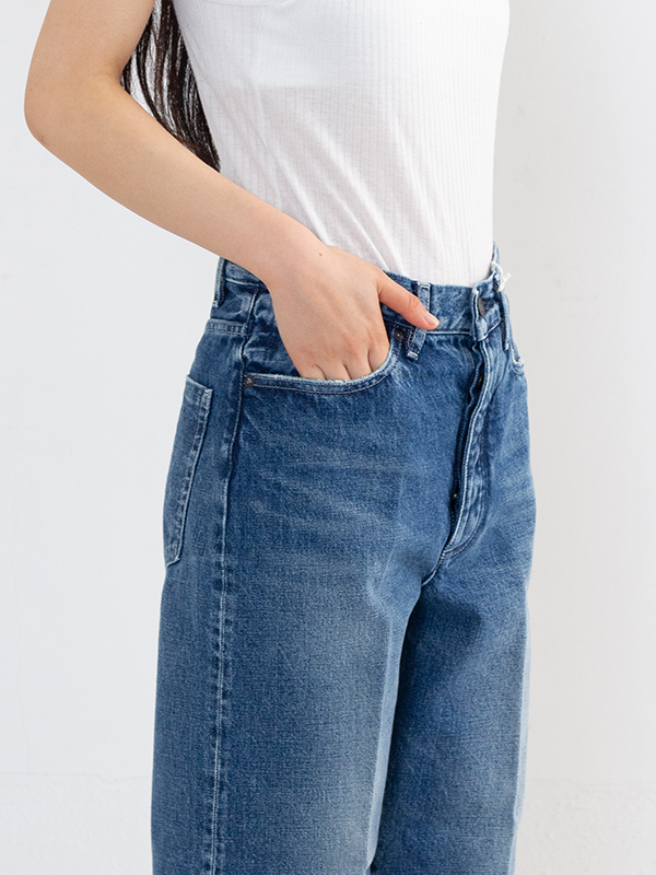 The crop jean trousers-クロップジーンズトラウザー-TANAKA（タナカ 
