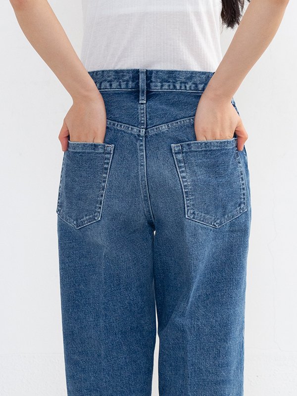 The crop jean trousers-クロップジーンズトラウザー-TANAKA（タナカ