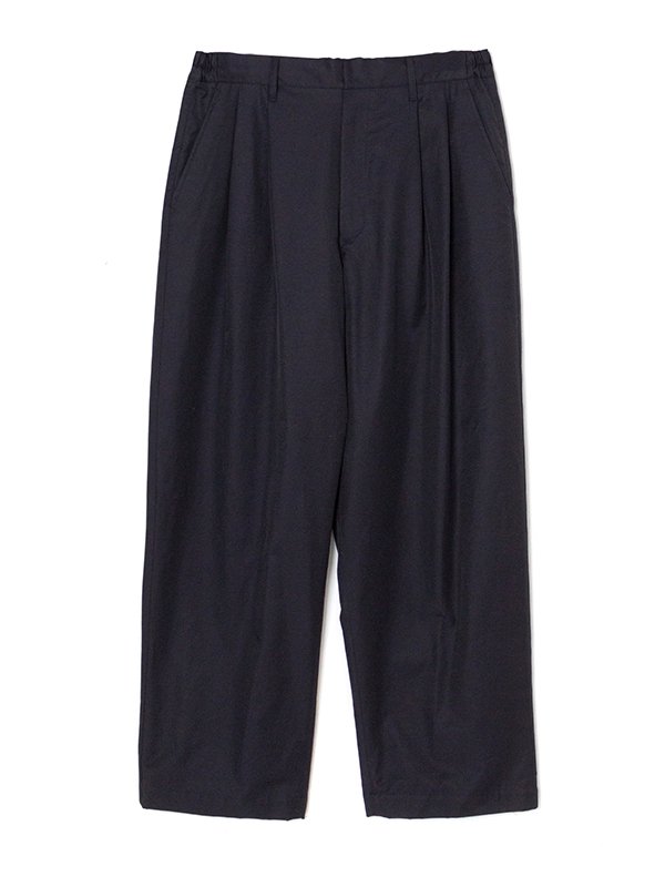 stein TWO TUCK WIDE TROUSERS・BLACK-