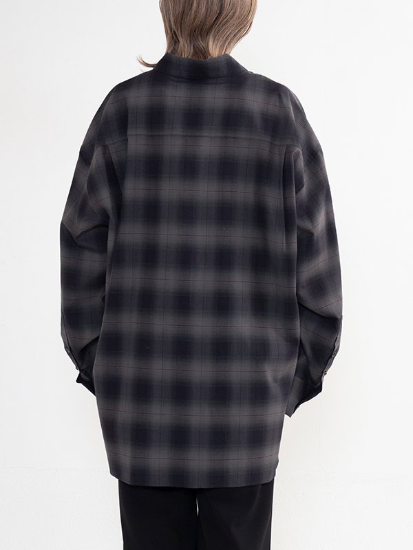 OVERSIZED DOWN PAT SHIRT-オーバーサイズダウンパットシャツ-stein