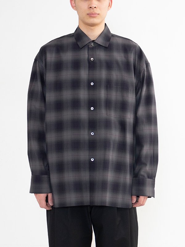 OVERSIZED DOWN PAT SHIRT-オーバーサイズダウンパットシャツ