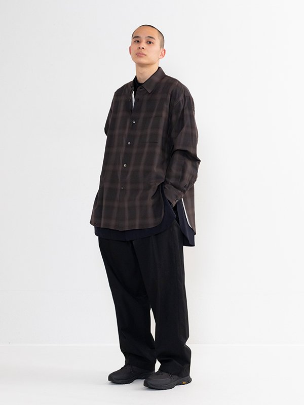 OVERSIZED LAYERED SHIRT-オーバーサイズレイヤードシャツ-stein