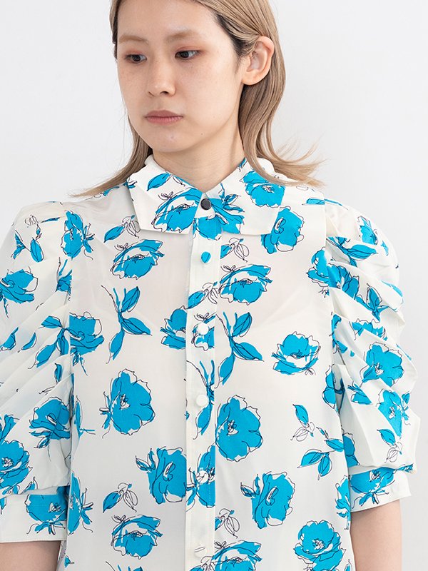 Rayon print shirt-レーヨンプリントシャツ-TOGA PULLA（トーガプルラ