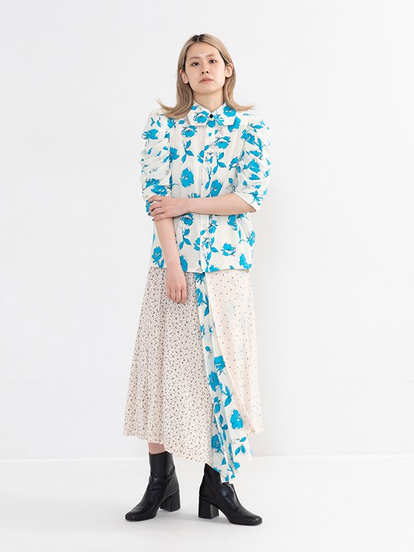 Rayon print shirt-レーヨンプリントシャツ-TOGA PULLA（トーガプルラ