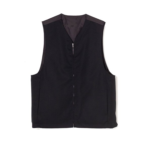 WOOL GABARDINE COMBINATION VEST-ウールギャバジン