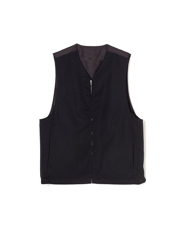 WOOL GABARDINE COMBINATION VEST-ウールギャバジンコンビネーション