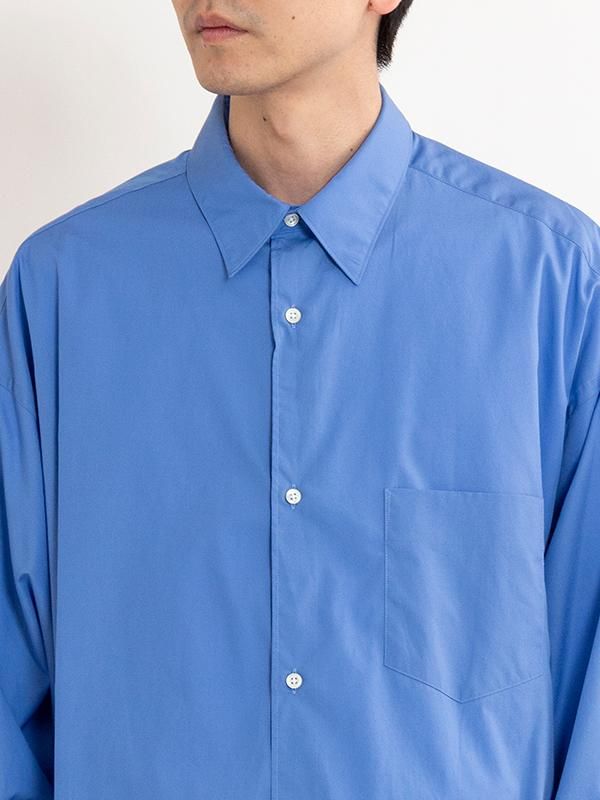 Broad l/s oversized regular collar shirt-ブロードロング