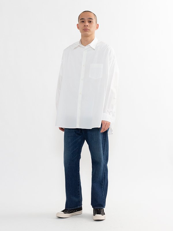 Broad l/s oversized regular collar shirt-ブロードロングスリーブ