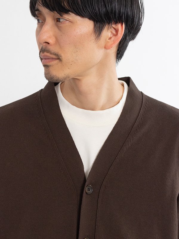 COTTON CASHMERE KNIT CARDIGAN-コットンカシミヤニットカーディガン